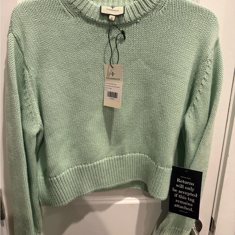 Tuckernuck Mint Green Knit Sweater Size Small - Picture 10 of 12